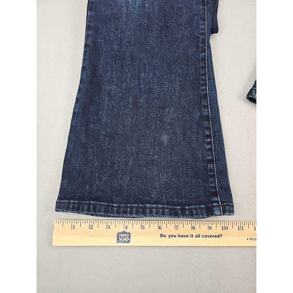 Shyanne Flare Bareback Denim Jeans Size 33x29 Dark Wash Stretch Western Cowgirl - Picture 2 of 8